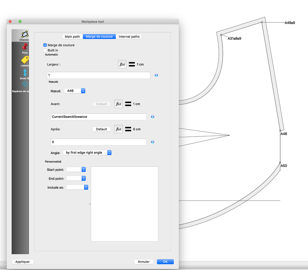 Sewing margin customization - Documentation / How to - Seamly Patterns ...