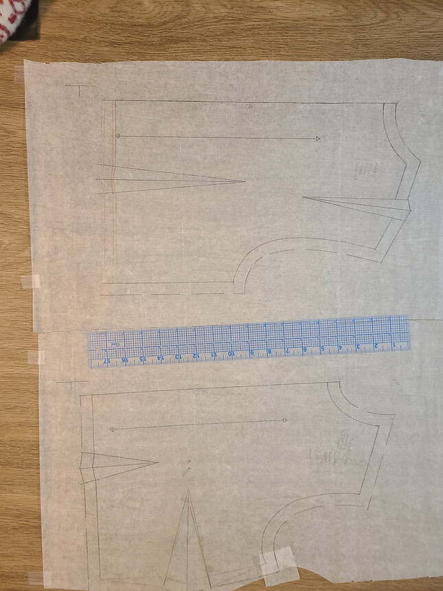 original bodice pattern pieces